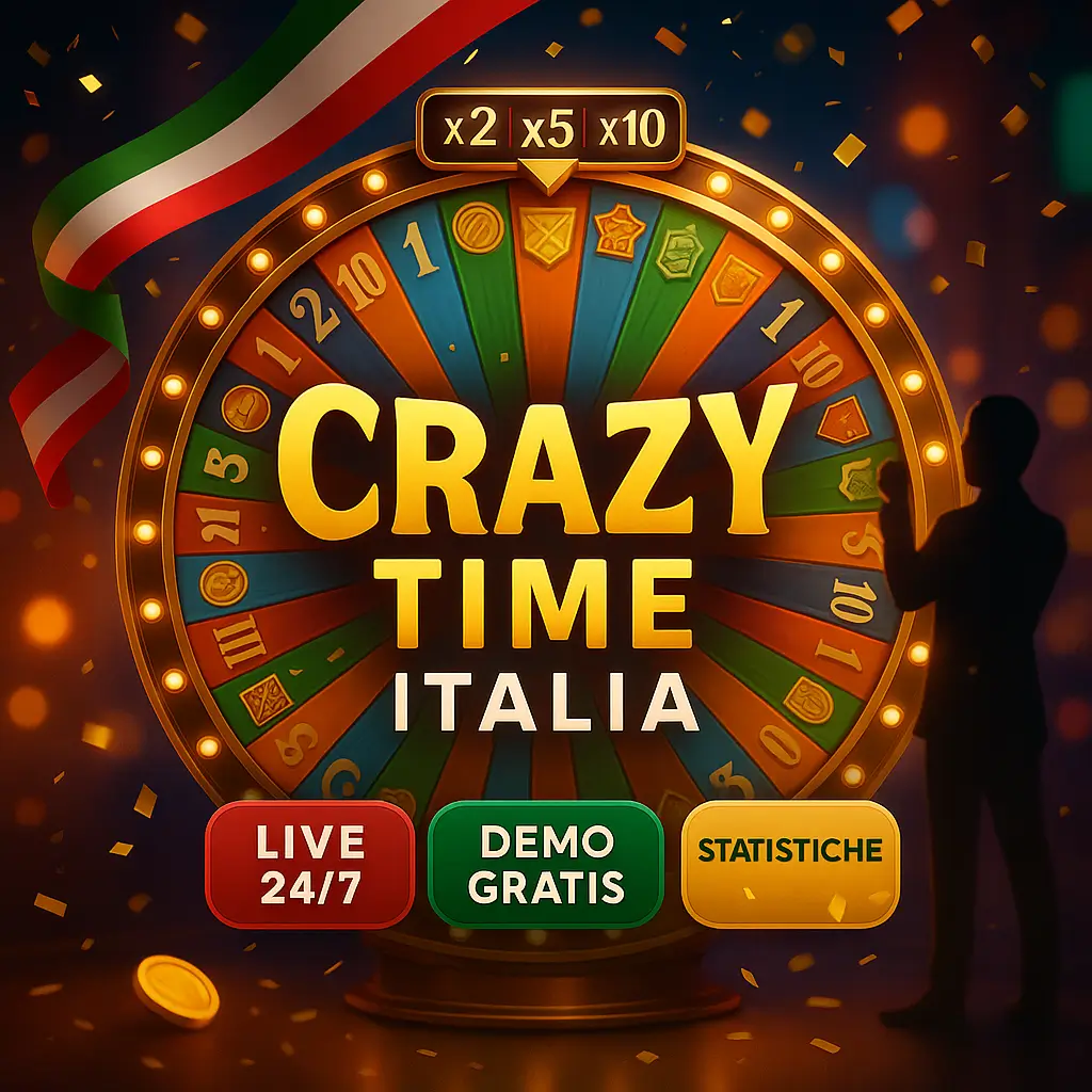 Ruota Crazy Time con 54 segmenti