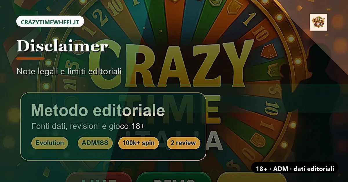 Team editoriale CrazyTimeWheel.it che verifica fonti, disclaimer, dati e pagine legal